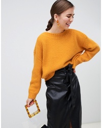 gelber Oversize Pullover von Monki