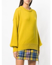 gelber Oversize Pullover von Roberto Collina