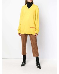 gelber Oversize Pullover von Calvin Klein 205W39nyc