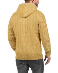gelber Pullover mit einem Kapuze von BLEND