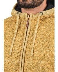 gelber Pullover mit einem Kapuze von BLEND