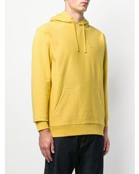 gelber Pullover mit einem Kapuze von Stussy