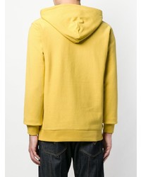 gelber Pullover mit einem Kapuze von Stussy