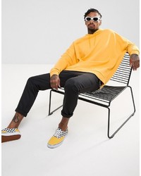 gelber Pullover mit einem Kapuze von Asos