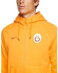 gelber Pullover mit einem Kapuze von Nike