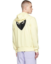 gelber Pullover mit einem Kapuze von Comme Des Garcons Play