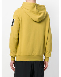 gelber Pullover mit einem Kapuze von Rick Owens DRKSHDW