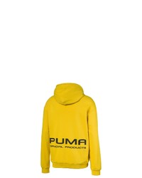 gelber Pullover mit einem Kapuze von Puma