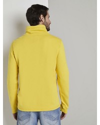 gelber Pullover mit einem Kapuze von Tom Tailor