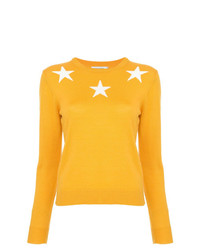 gelber Pullover mit einem Rundhalsausschnitt mit Sternenmuster von GUILD PRIME