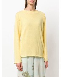 gelber Pullover mit einem Rundhalsausschnitt von Liska