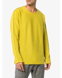 gelber Pullover mit einem Rundhalsausschnitt von Issey Miyake