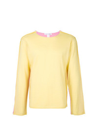 gelber Pullover mit einem Rundhalsausschnitt von Comme Des Garcons SHIRT