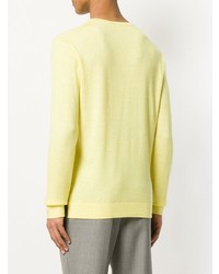 gelber Pullover mit einem Rundhalsausschnitt von Ermenegildo Zegna