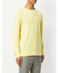 gelber Pullover mit einem Rundhalsausschnitt von Ermenegildo Zegna