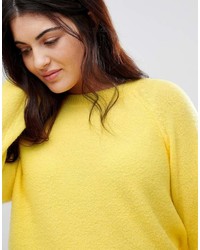 gelber Pullover mit einem Rundhalsausschnitt von Asos