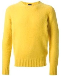 gelber Pullover mit einem Rundhalsausschnitt von Drumohr