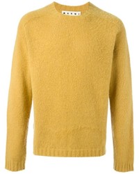 gelber Pullover mit einem Rundhalsausschnitt von Marni