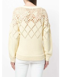 gelber Pullover mit einem Rundhalsausschnitt von Chloé