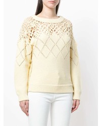 gelber Pullover mit einem Rundhalsausschnitt von Chloé