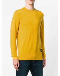 gelber Pullover mit einem Rundhalsausschnitt von Calvin Klein