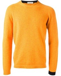 gelber Pullover mit einem Rundhalsausschnitt von Roberto Collina