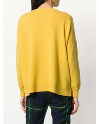 gelber Pullover mit einem Rundhalsausschnitt von Incentive! Cashmere