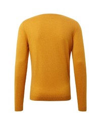 gelber Pullover mit einem Rundhalsausschnitt von Tom Tailor