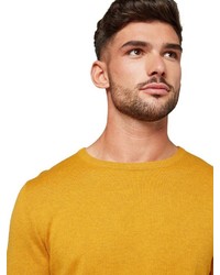 gelber Pullover mit einem Rundhalsausschnitt von Tom Tailor