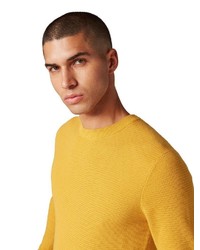 gelber Pullover mit einem Rundhalsausschnitt von Tom Tailor Denim