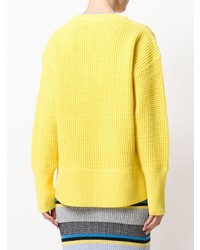 gelber Pullover mit einem Rundhalsausschnitt von Victoria Victoria Beckham