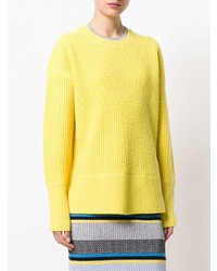 gelber Pullover mit einem Rundhalsausschnitt von Victoria Victoria Beckham