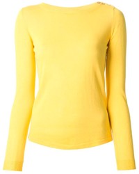 gelber Pullover mit einem Rundhalsausschnitt von Zanone