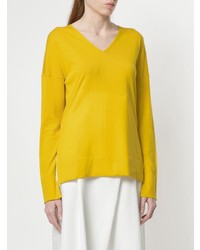 gelber Pullover mit einem V-Ausschnitt von Enfold