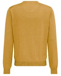gelber Pullover mit einem V-Ausschnitt von Fynch Hatton