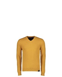 gelber Pullover mit einem V-Ausschnitt von LERROS