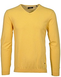 gelber Pullover mit einem V-Ausschnitt von RAGMAN