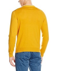 gelber Pullover mit einem V-Ausschnitt von Scalpers