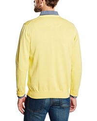 gelber Pullover mit einem V-Ausschnitt von Spagnolo