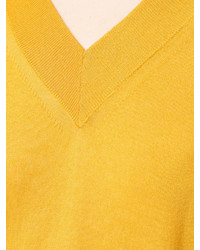 gelber Pullover mit einem V-Ausschnitt von Roberto Collina