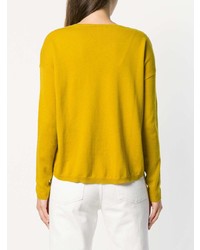 gelber Pullover mit einem V-Ausschnitt von Aspesi
