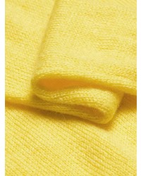 gelber Pullover mit einem V-Ausschnitt von Prada