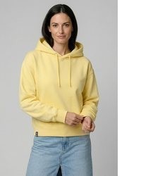 gelber Pullover mit einer Kapuze von alife & kickin