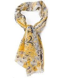 gelber Schal mit Paisley-Muster von Etro