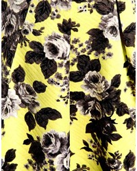 gelber Skaterrock mit Blumenmuster von Asos