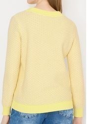 gelber Strick Pullover von Cecil