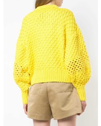 gelber Strickpullover von Prabal Gurung