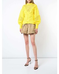 gelber Strickpullover von Prabal Gurung