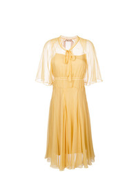 gelbes ausgestelltes Kleid von N°21