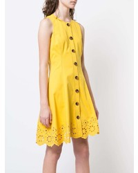 gelbes ausgestelltes Kleid von Derek Lam 10 Crosby